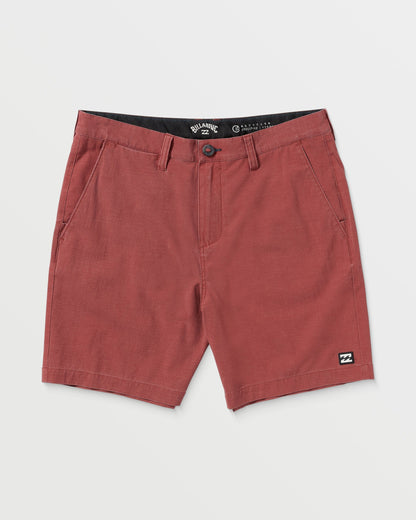 Crossfire Wave Wash Submersible 18" Hybrid Shorts - Dusty Red