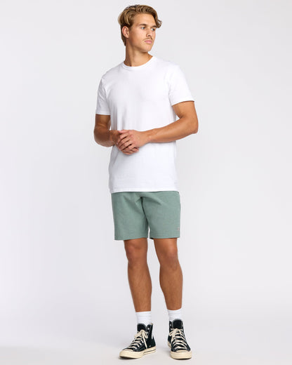 Crossfire Submersible 19" Hybrid Shorts - Green Ash