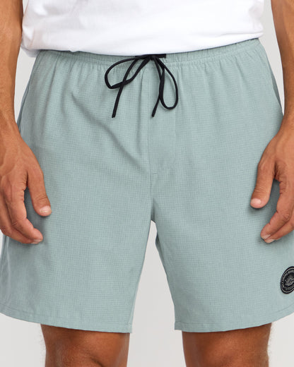 Surftrek Perforated Elastic 17" Hybrid Shorts - Sea Blue
