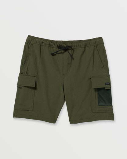 Surftrek Cargo Hybrid Shorts - Dark Military
