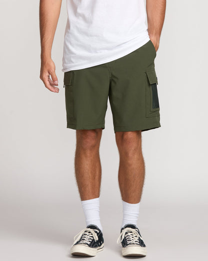 Surftrek Cargo Hybrid Shorts - Dark Military