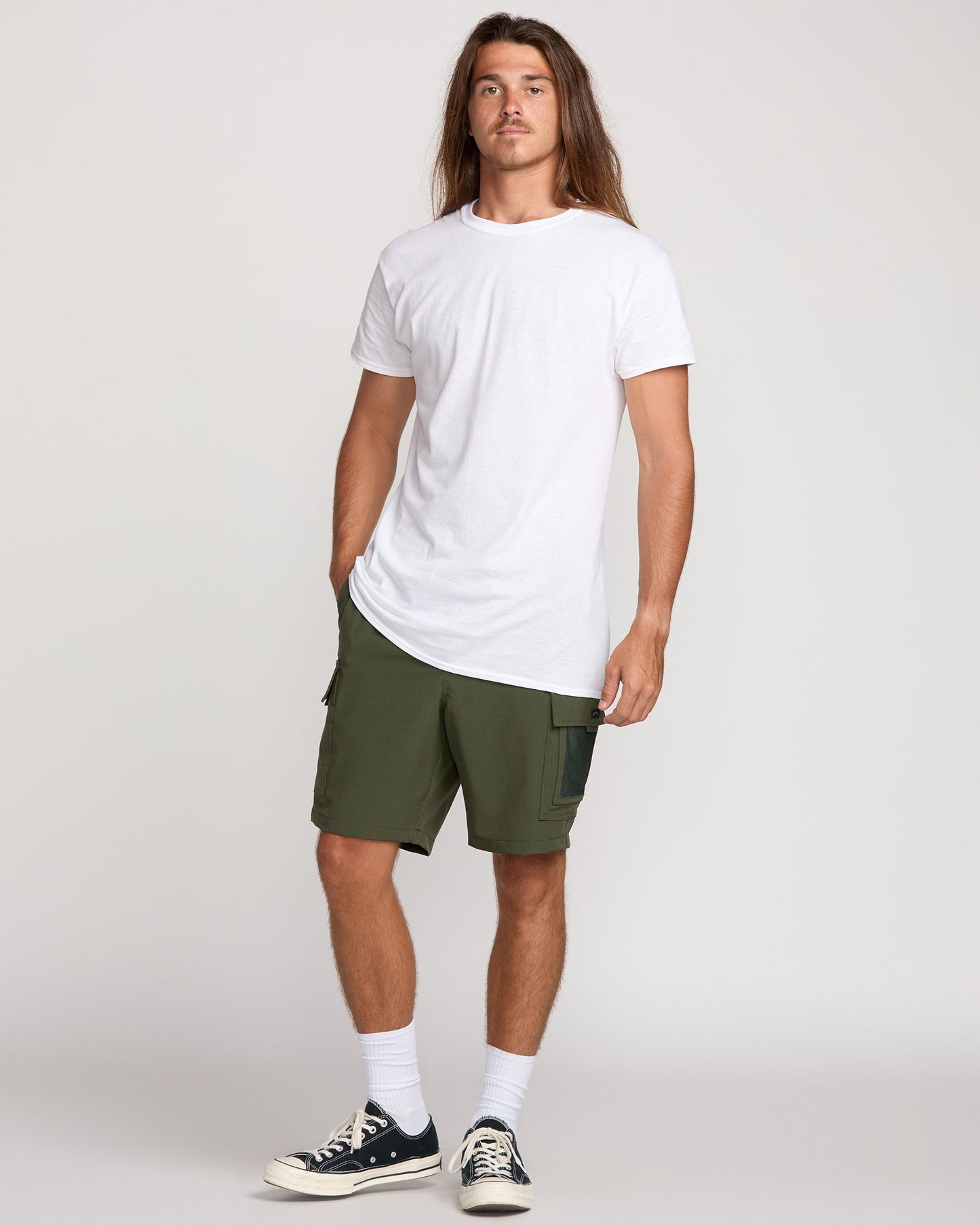Surftrek Cargo Hybrid Shorts - Dark Military