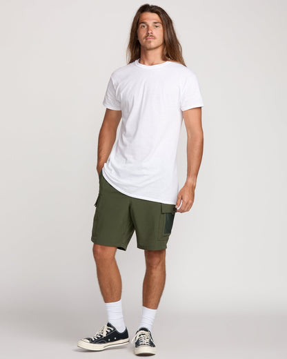 Surftrek Cargo Hybrid Shorts - Dark Military