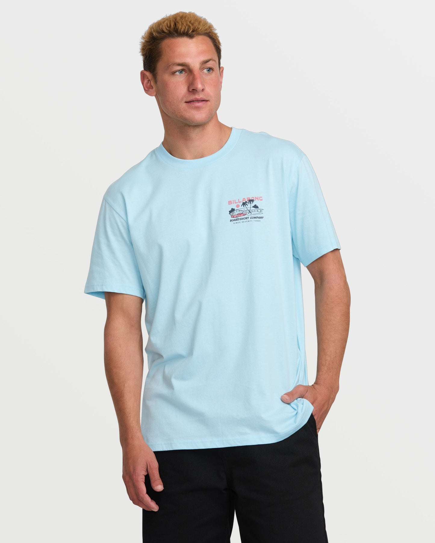 Palm Springs Premium Tee - Coastal Blue