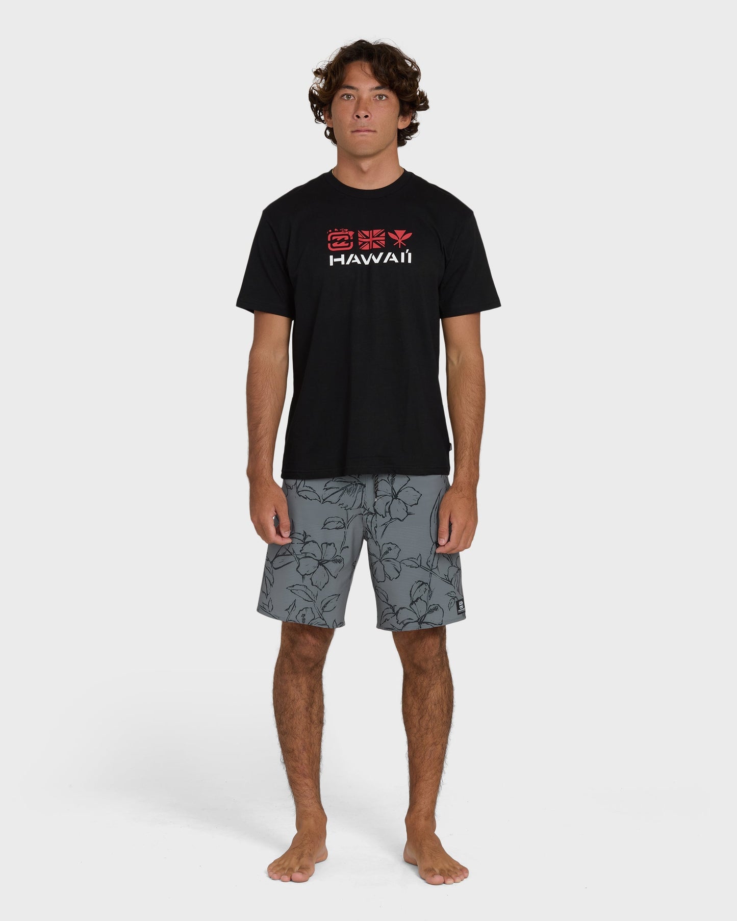 Kahili Hawaii Regular Short Sleeve Tee - Black