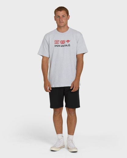 Kahili Hawaii Regular Short Sleeve Tee - Heather Gray