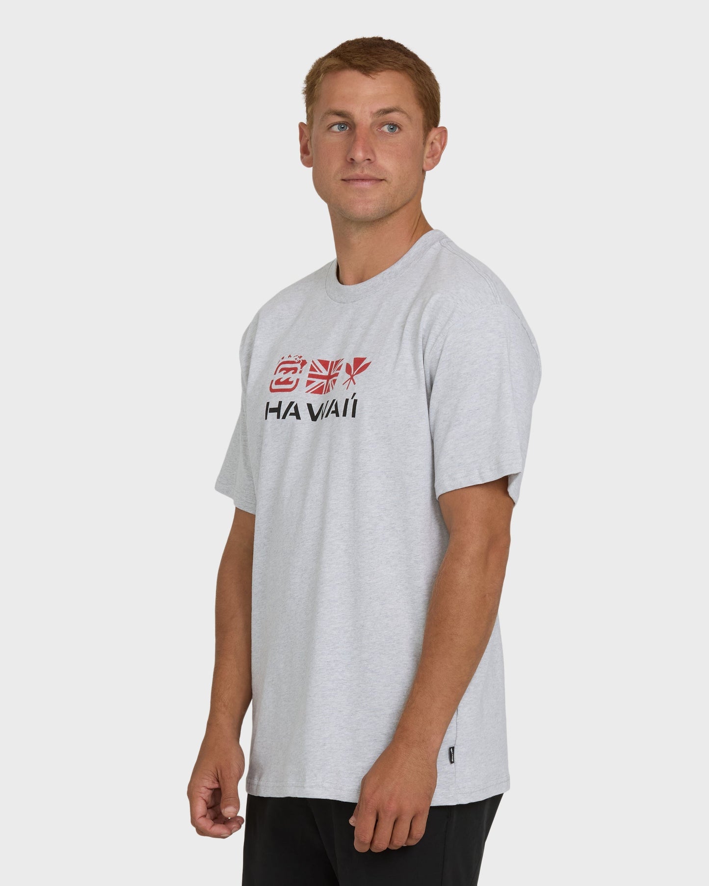 Kahili Hawaii Regular Short Sleeve Tee - Heather Gray