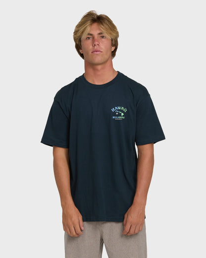 Island Chain Hawaii Regular Short Sleeve Tee - Navy