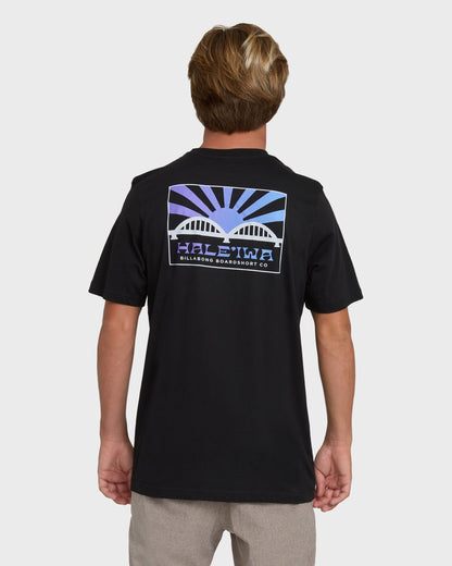 Haleiwa Rising Sun Short Sleeve T-Shirt - Black