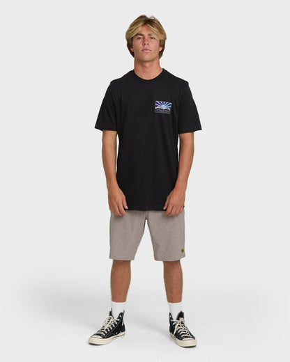 Haleiwa Rising Sun Short Sleeve T-Shirt - Black