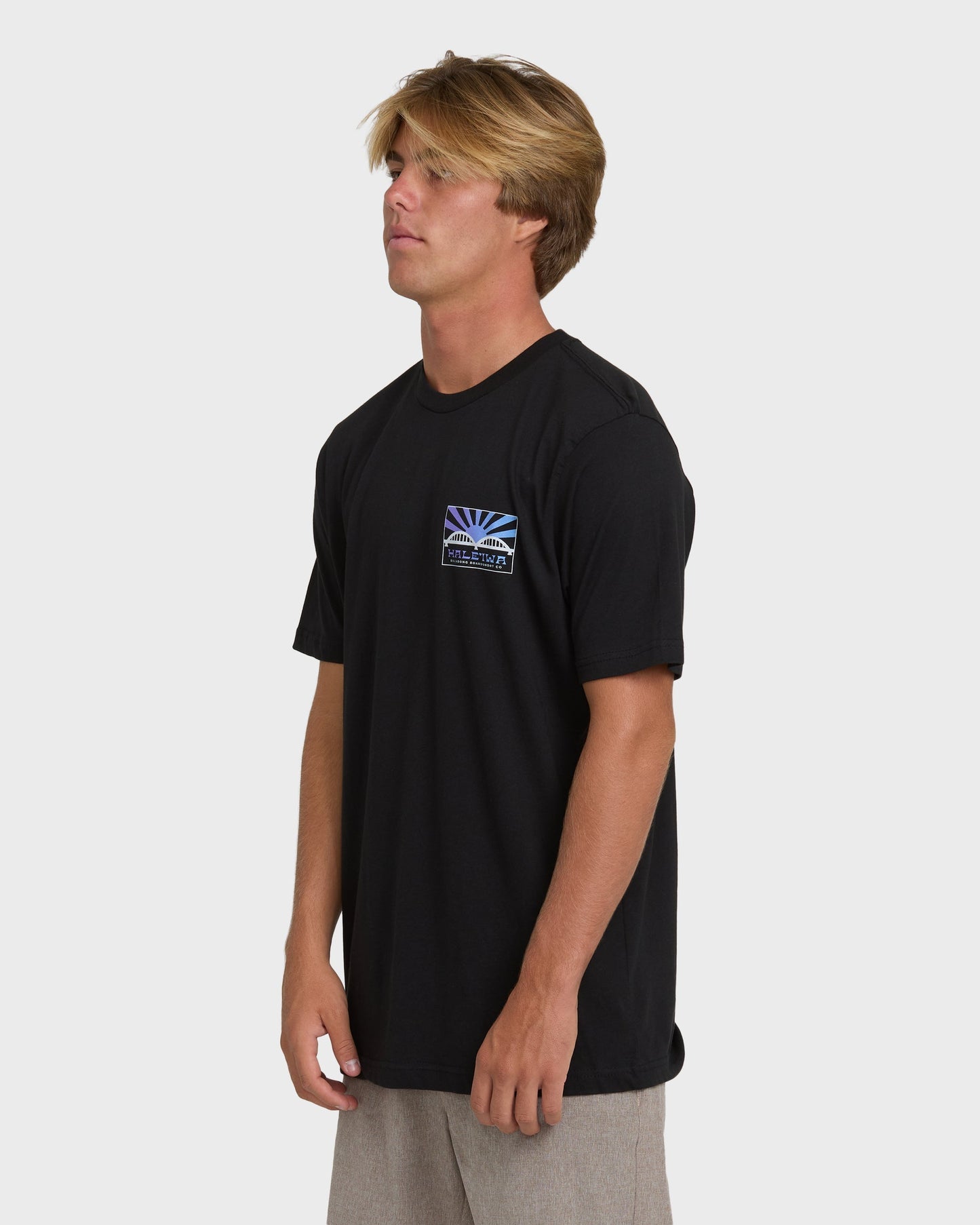 Haleiwa Rising Sun Short Sleeve T-Shirt - Black