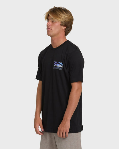 Haleiwa Rising Sun Short Sleeve T-Shirt - Black
