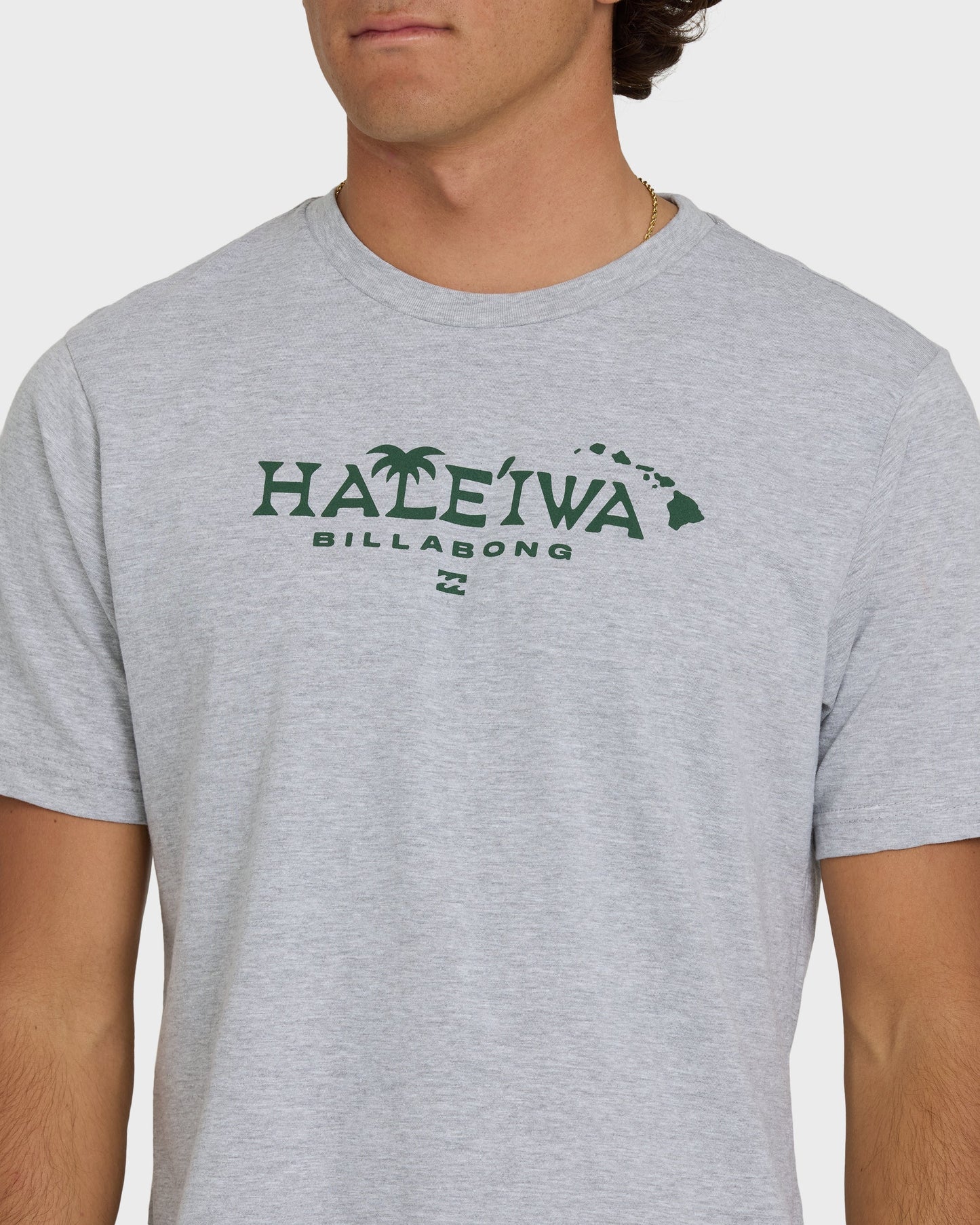 Haleiwa Palm Short Sleeve T-Shirt - Cloud Gray