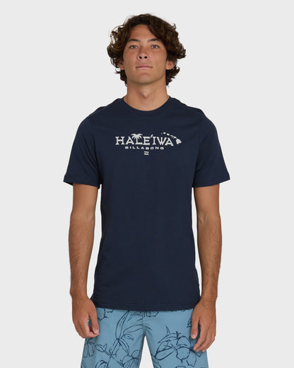 Haleiwa Palm Short Sleeve T-Shirt - Navy