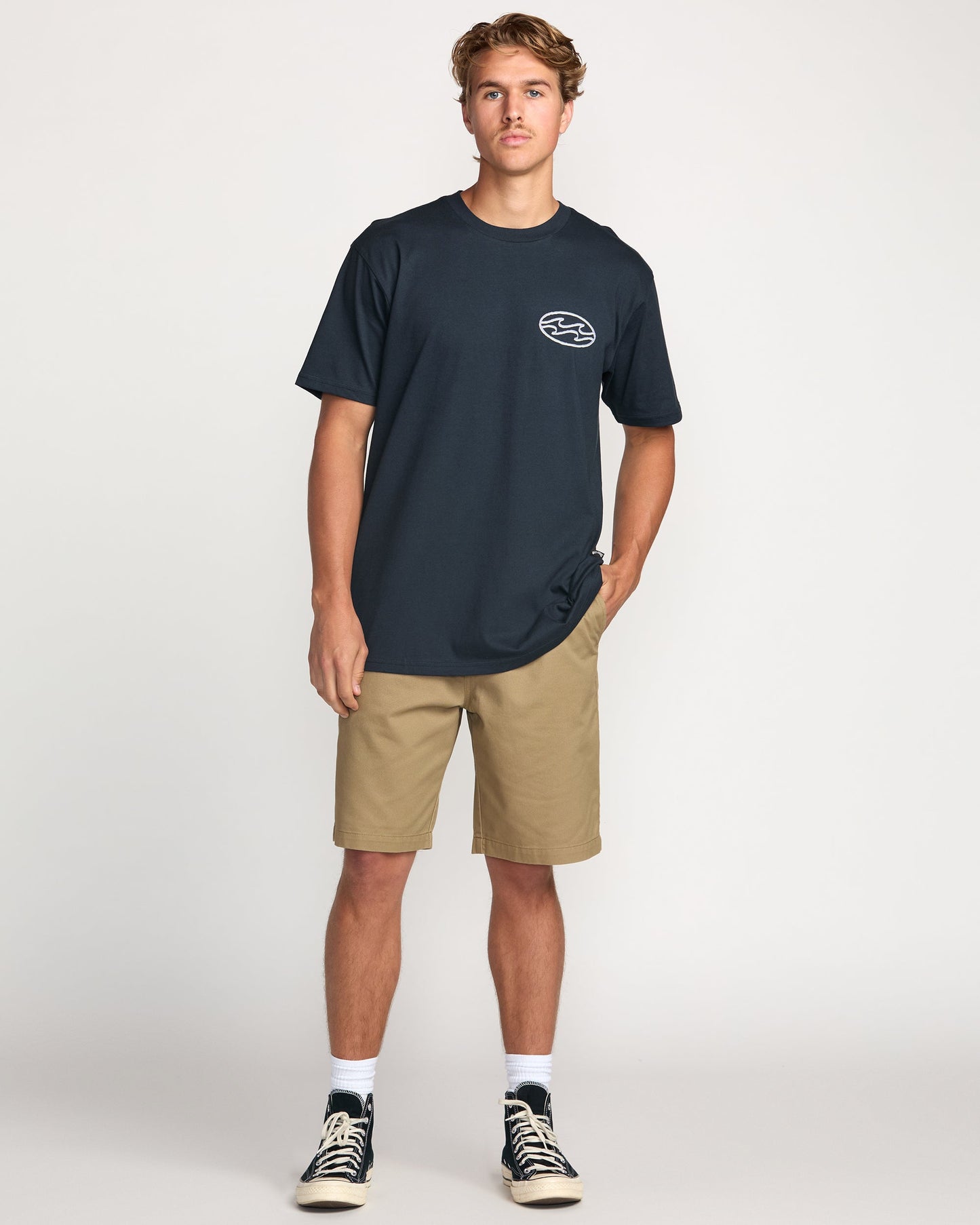 Crayon Wave Premium Tee - Navy