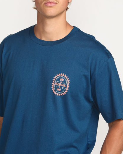Sun Rays Regular Tee - Deep Blue