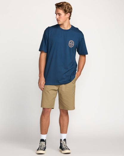 Sun Rays Regular Tee - Deep Blue