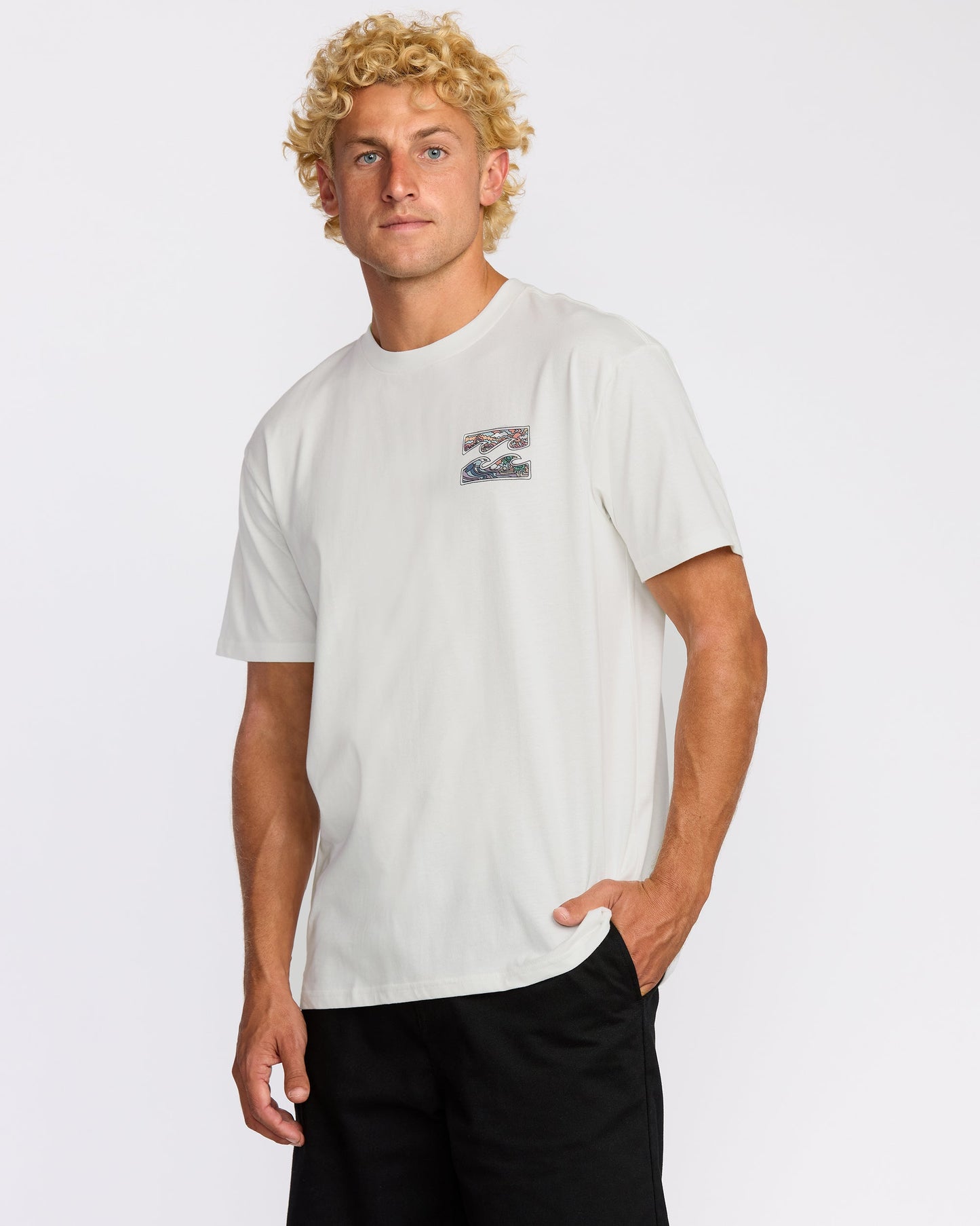 Crayon Wave Premium Short Sleeve T-Shirt - Off White