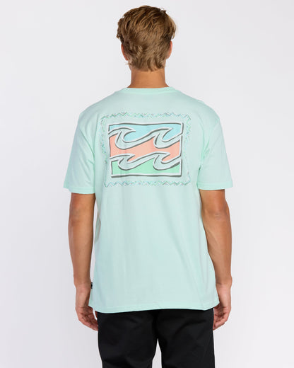 Crayon Wave Premium Short Sleeve T-Shirt - Sea Glass