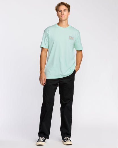 Crayon Wave Premium Short Sleeve T-Shirt - Sea Glass