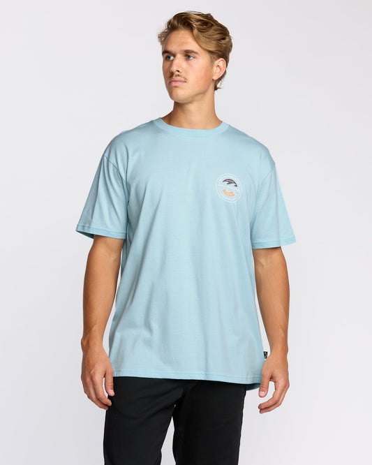 Hollow Premium Short Sleeve T-Shirt - Coastal Blue