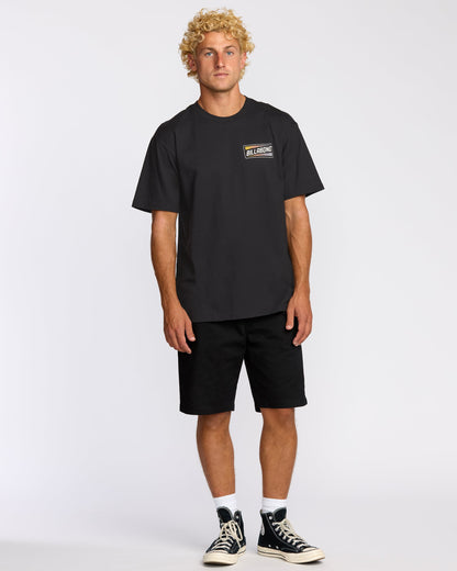 Walled Regular Short Sleeve T-Shirt - Black