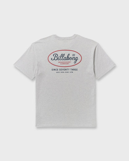 Walled Regular Short Sleeve T-Shirt - Lt Grey Htr