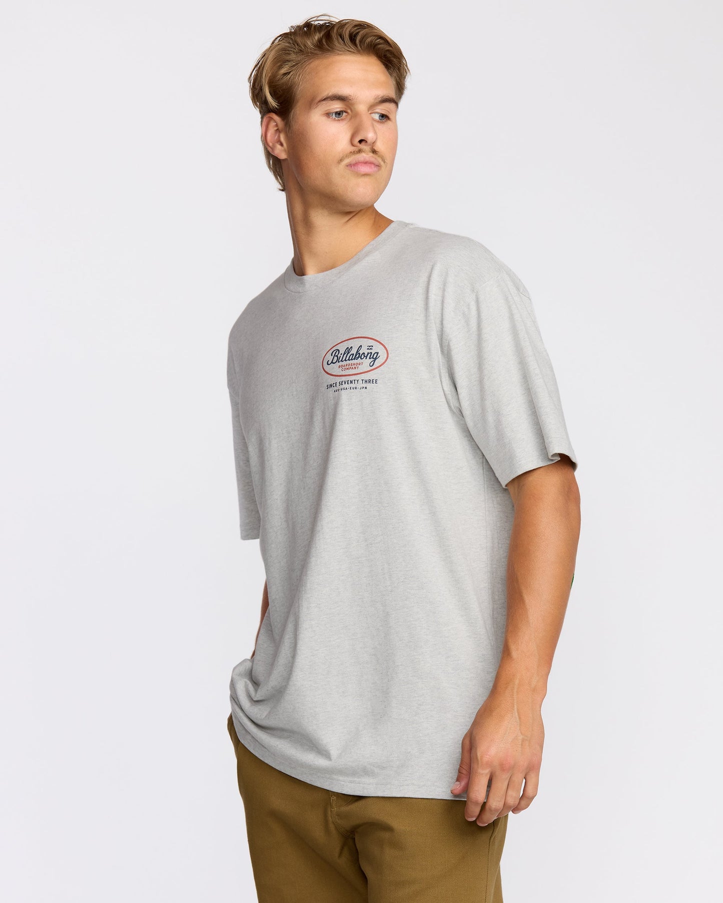 Walled Regular Short Sleeve T-Shirt - Lt Grey Htr
