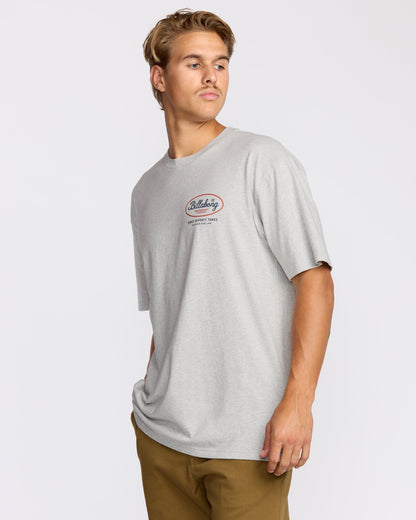 Walled Regular Short Sleeve T-Shirt - Lt Grey Htr