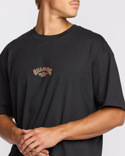 Rose Arch Regular Short Sleeve T-Shirt - Washed Black