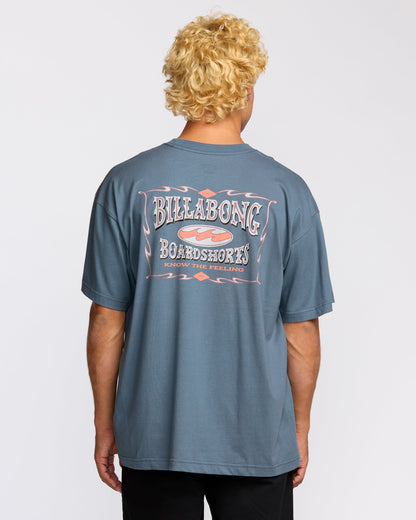 Double Spread OG Short Sleeve T-Shirt - Steel Blue