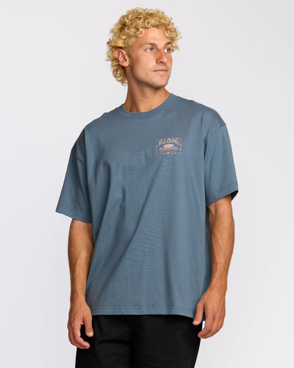 Double Spread OG Short Sleeve T-Shirt - Steel Blue