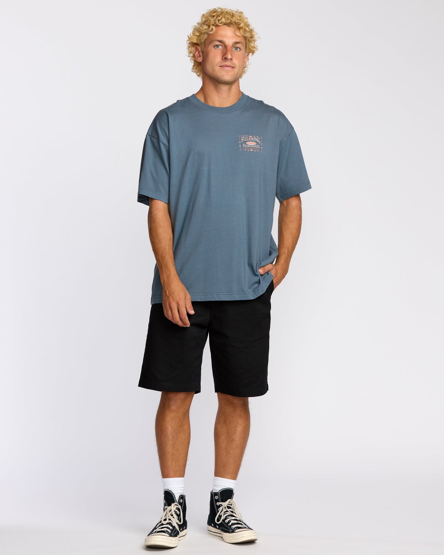 Double Spread OG Short Sleeve T-Shirt - Steel Blue