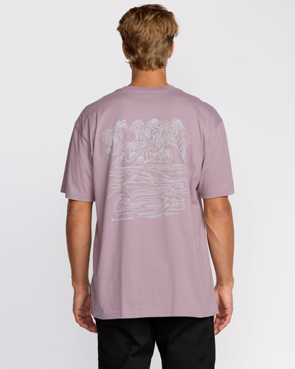 Scenes Regular Short Sleeve T-Shirt - Purple Ash