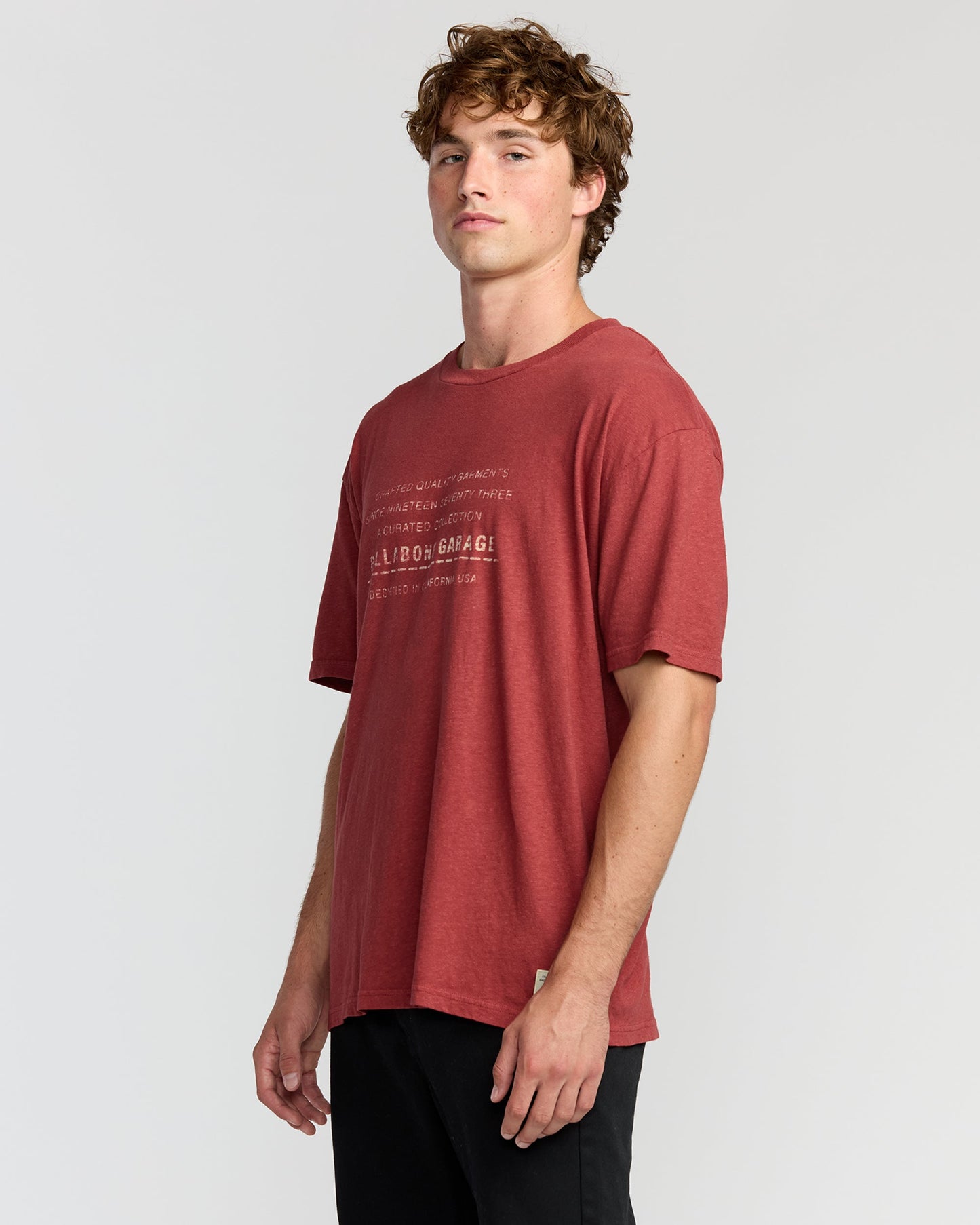 The Label Garage Regular Short Sleeve T-Shirt - Burnt Red