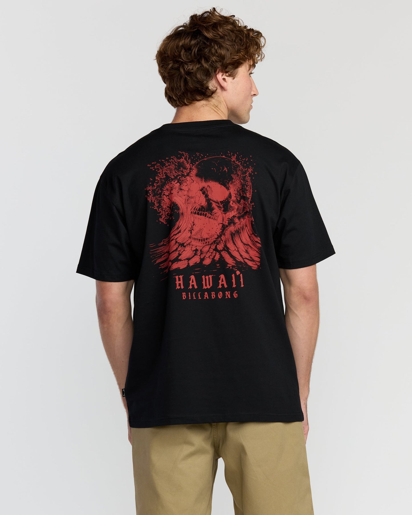 Skull Wave Hi Regular Short Sleeve T-Shirt - Black