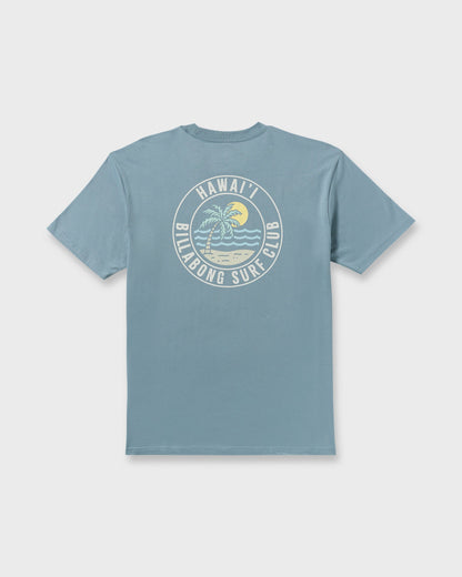 Palm Beach Hi Premium Short Sleeve T-Shirt - Washed Blue