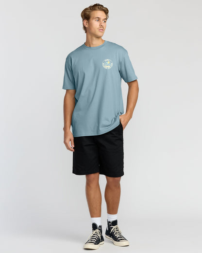 Palm Beach Hi Premium Short Sleeve T-Shirt - Washed Blue