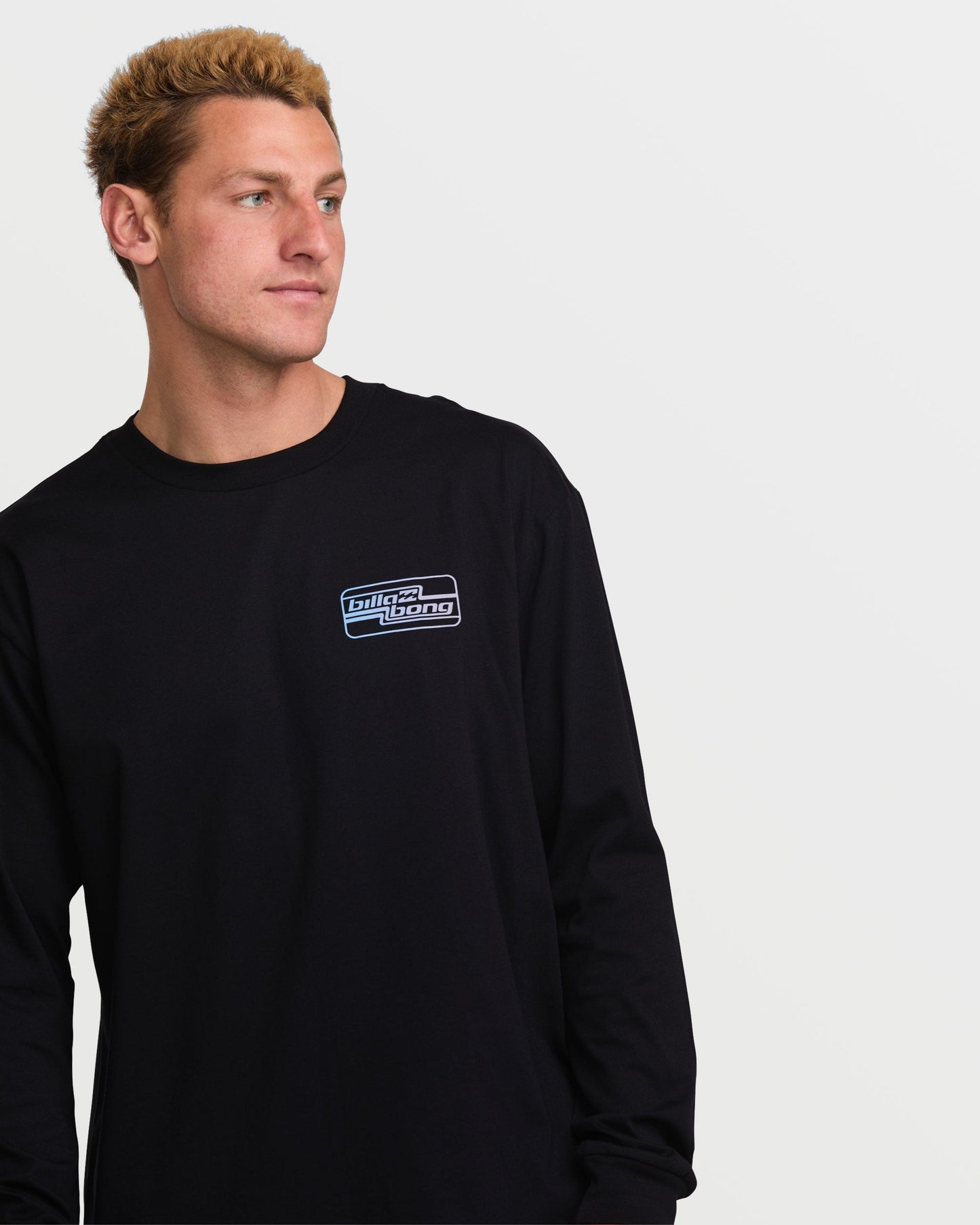 Walled Regular Long Sleeve Tee - Black