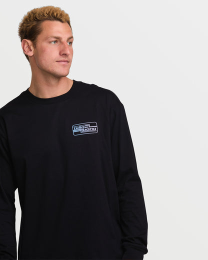 Walled Regular Long Sleeve Tee - Black