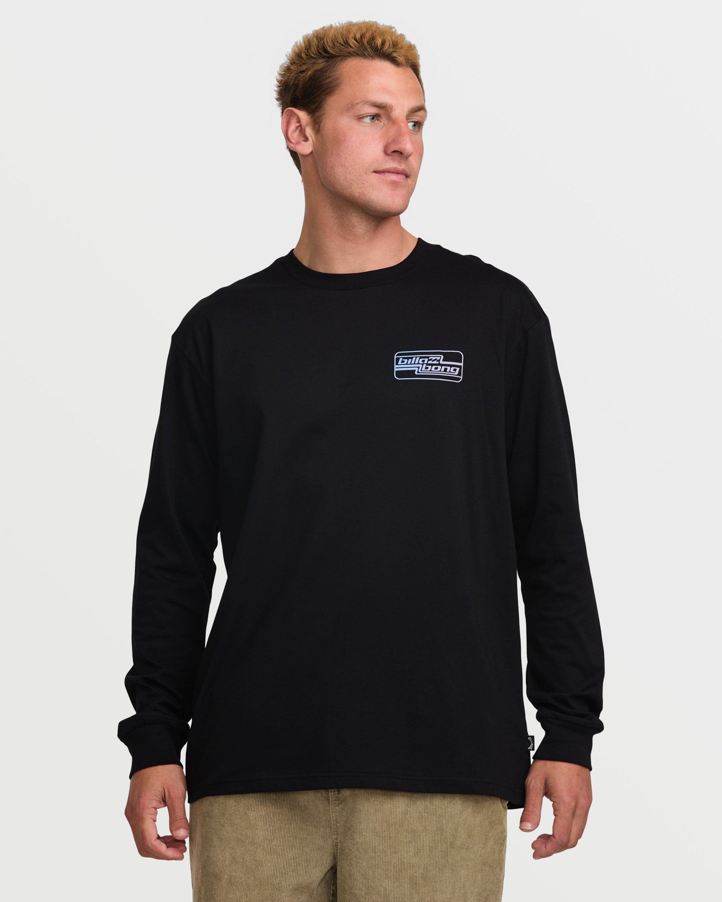 Walled Regular Long Sleeve Tee - Black