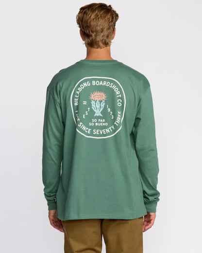 Desert Flower Regular Long Sleeve T-Shirt - Sage Green