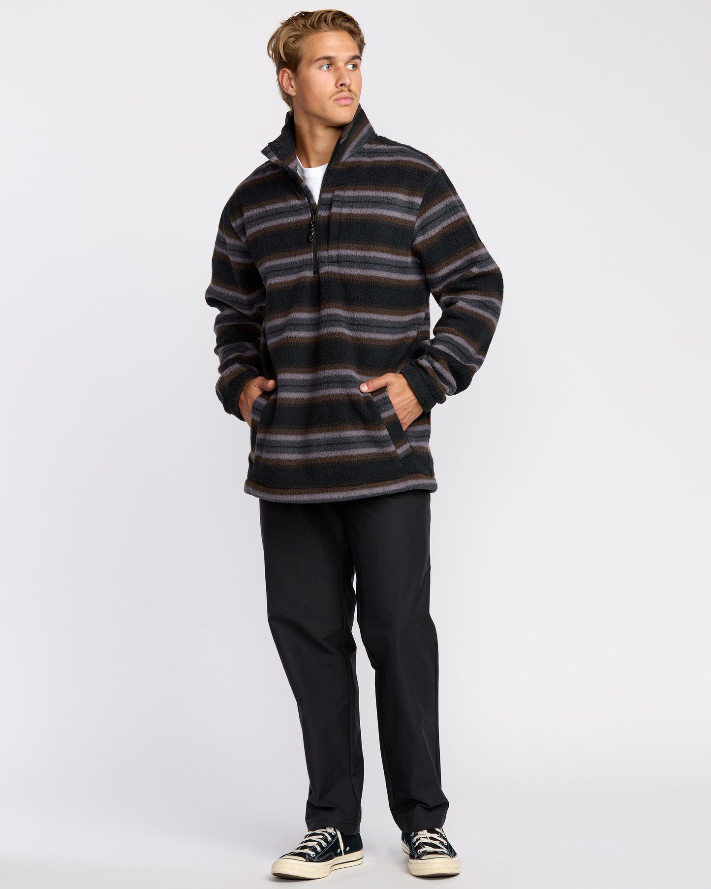 Boundary Mock Sweatshirt - Black