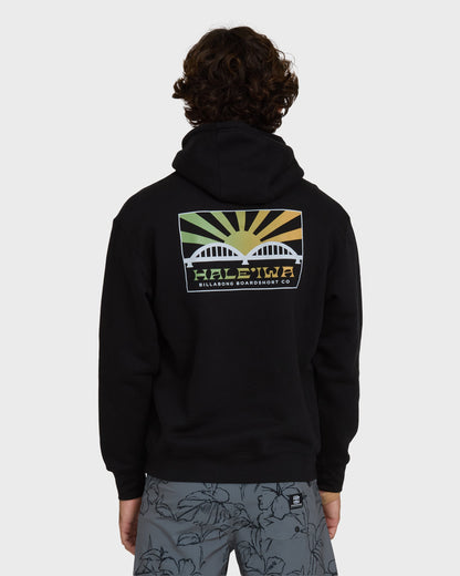 Haleiwa rising sun fleece - Black