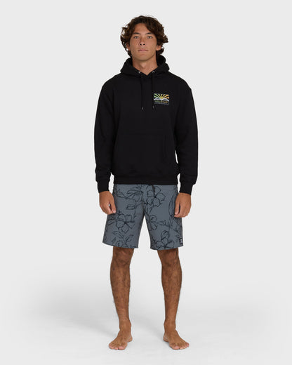 Haleiwa rising sun fleece - Black