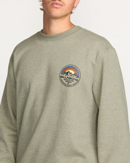 Compass Crew Sweatshirt - Sage Heather