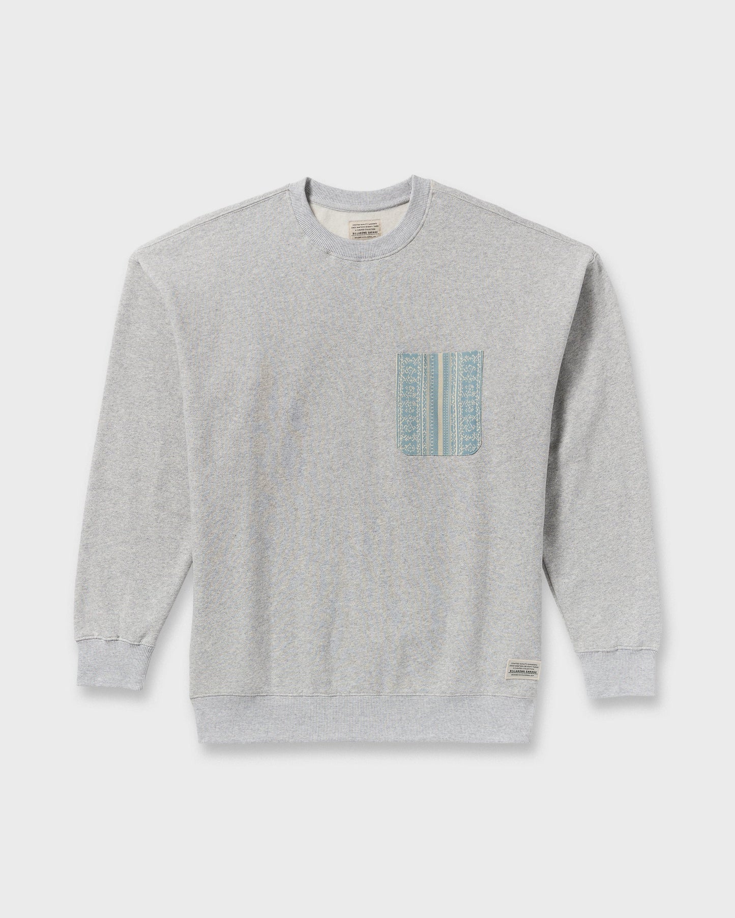 Austin Garage Crew Sweatshirt - Lt Grey Htr
