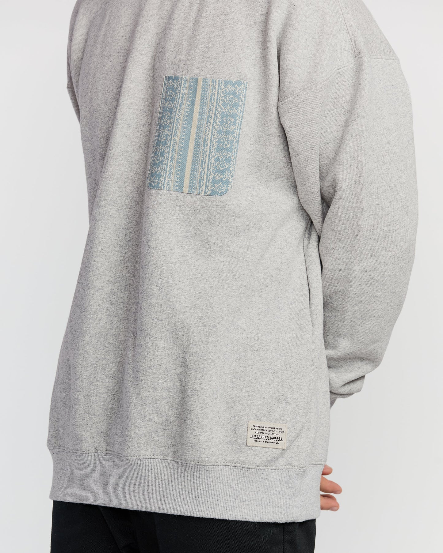 Austin Garage Crew Sweatshirt - Lt Grey Htr