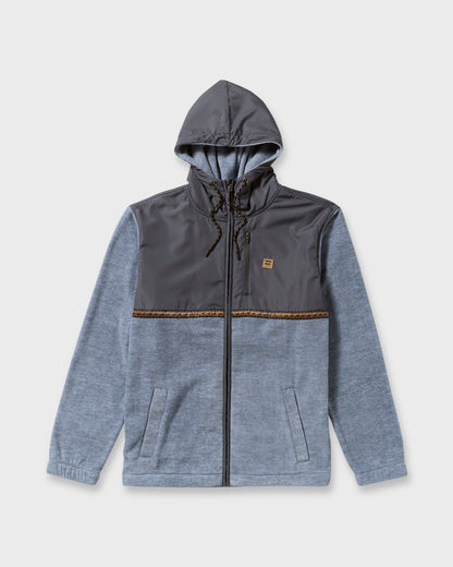 Boundary Lite Zip Sweatshirt - Steel Blue