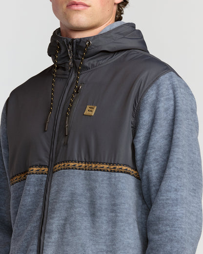 Boundary Lite Zip Sweatshirt - Steel Blue